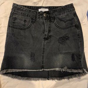 Black Jean Skirt